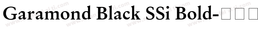 Garamond Black SSi Bold字体转换